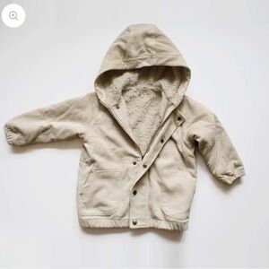 Cozy Cream Kids Hooded Jacket